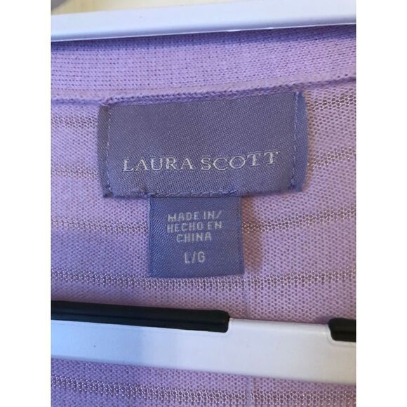 Laura Scott Lightweight Lilac Sweater L - Picture 4 of 7